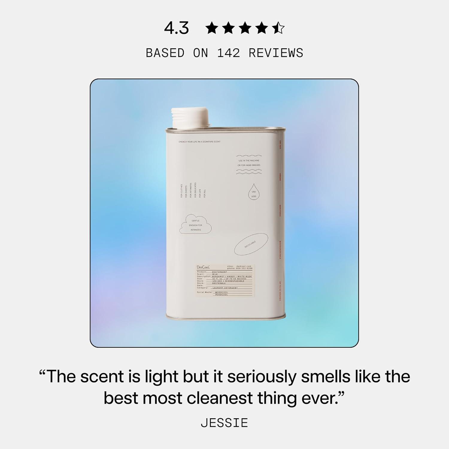 imageDedCool Liquid Laundry Dedtergent Red Dakota Bold Woody Luxurious Fragrance Detergent Removes Stains Infused with Natural Essential Oils NonToxic 60 Washes 32 fl ozMilk