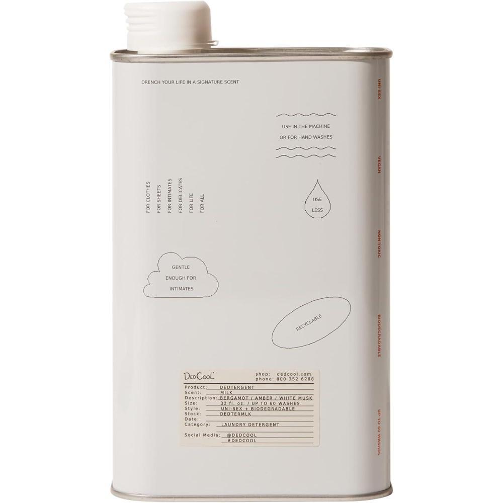 imageDedCool Liquid Laundry Dedtergent  Milk  Luxurious Fragrance Detergent  Removes Stains  Infused with Natural Essential Oils  NonToxic  60 Washes  32 fl oz