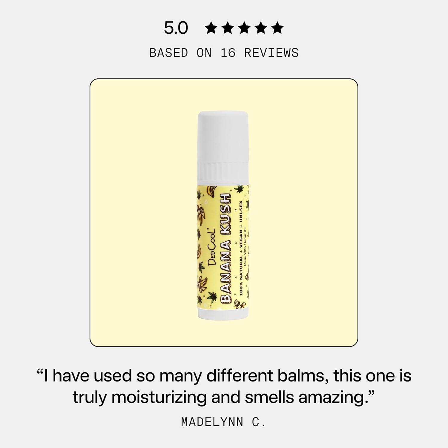 imageDedCool Lip Balm Stick Chocolate Mushroom Jumbo Vegan Flavored Coconut Oil Lip Balm Long Lasting Moisturization Hydrates Dry amp Chapped Lips Vegan Clean NonToxic Fragrance For AllBanana Kush