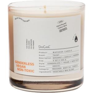 DedCool Massage Soy Wax Candle (01 Taunt, 9 oz | 255 g) Moisturizing Body Oil Candles for Women, Men & Romantic Couples, Sensual Massage Candle for Date Night, Essential Oil, Clean, Non-Toxic