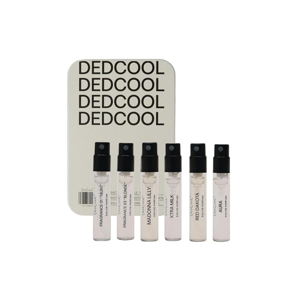 imageDedCool Fragrance Discovery Set 6 Scents 01 Taunt 03 Blonde Madonna Lilly Red Dakota Xtra Milk Aura LongLasting NonToxic Vegan Travel SizeTaunt Blonde Madonna Lilly Red Dakota Xtra Milk Aura