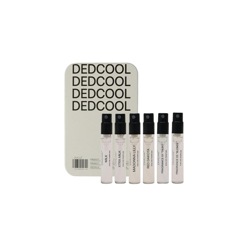 imageDedCool Fragrance Discovery Set  6 Scents 01 Taunt 03 Blonde Madonna Lilly Red Dakota Xtra Milk Aura  LongLasting NonToxic Vegan  Travel SizeXtra Milk  Milk  Red Dakota  01 Taunt  Madonna Lily  03 Blonde