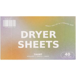 DedCool Dryer Sheets | Mochi Milk | 40 Count | Non-Toxic, Vegan Fabric Softener Sheets | Peach, Marshmallow & Sweet Rice Milk Scent | Softens & Freshens(01 Taunt)
