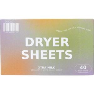 DedCool Dryer Sheets | Mochi Milk | 40 Count | Non-Toxic, Vegan Fabric Softener Sheets | Peach, Marshmallow & Sweet Rice Milk Scent | Softens & Freshens(Xtra Milk)