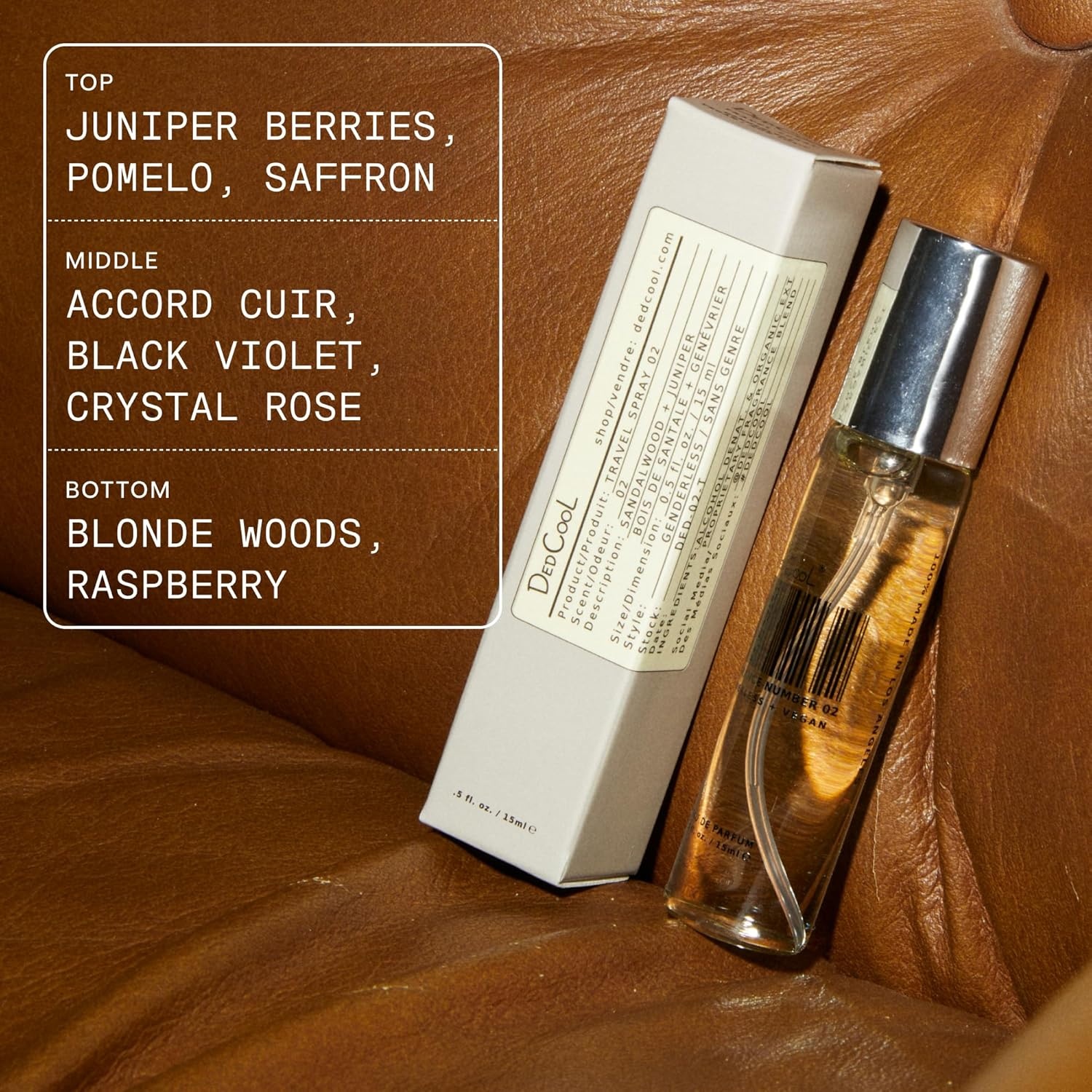 imageDedCool Eau de Parfum Mochi Milk Peach Nectar Marshmallow amp Sweet Rice Milk Clean Unisex Fragrance NonToxic Vegan Travel Size Perfume 15 mL03 Blonde